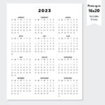 2023 Minimalist Printable Calendars 2023 Simple Planner 2023 Etsy