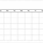 7 Day Blank Calander Calendar Template 2021