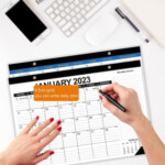 Calendar From January 2023 To 2024 Ju Ne English Desk Calendar Portable