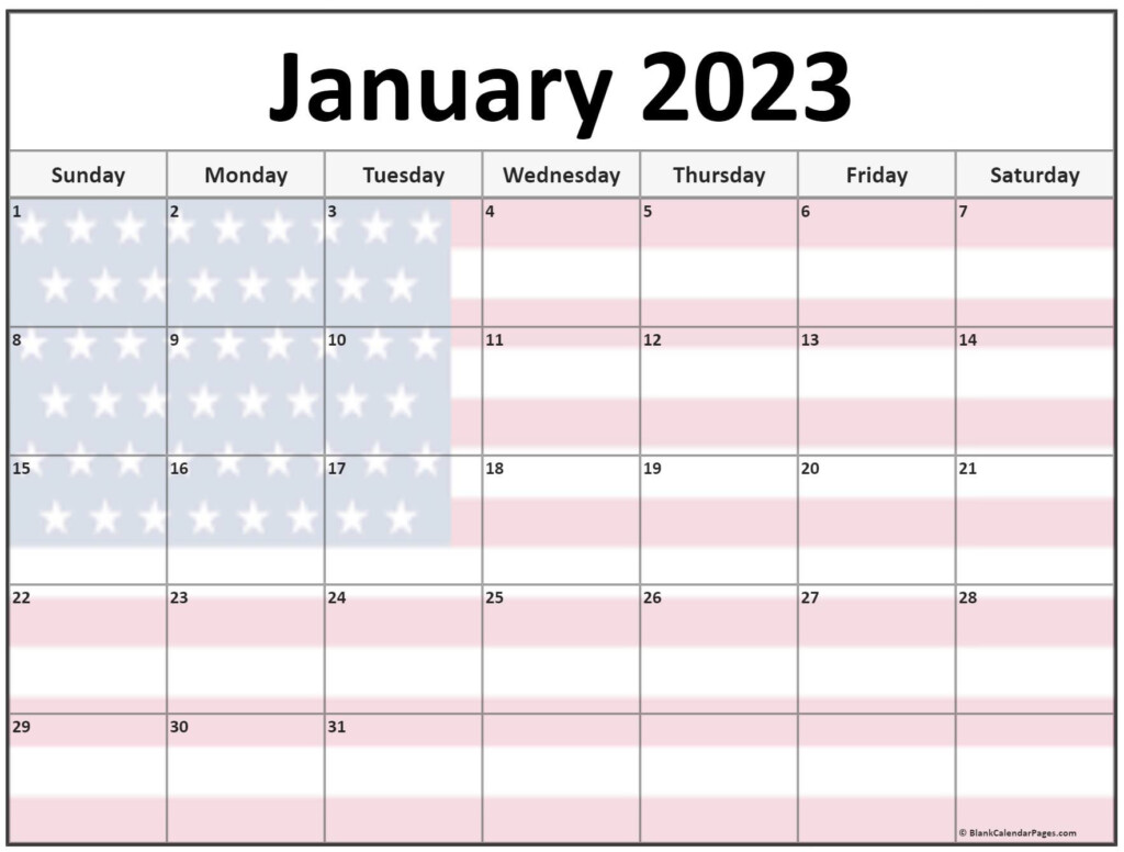 Collection Of January 2023 Photo Calendars With Image Filters 