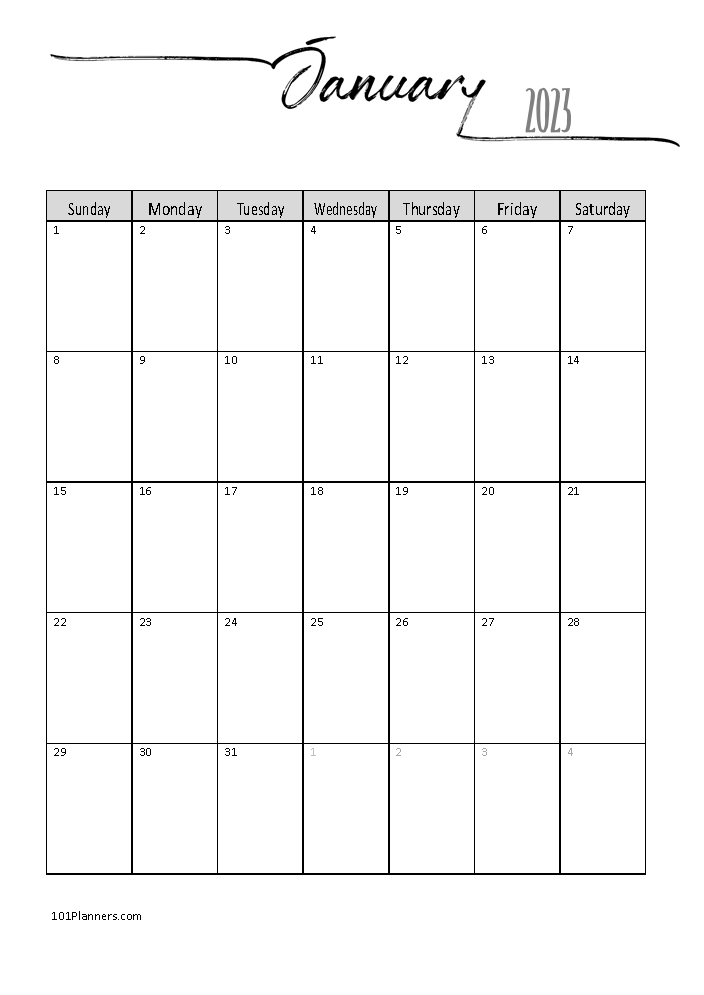 Free Blank Calendar Templates Word Excel PDF For Any Month