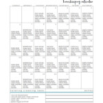 Free January 2019 Homekeeping Calendar Homekeeping Cleaning Calendar