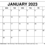 Free Printable January 2022 Calendars