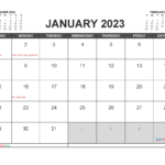 Free Printable January 2023 Calendar 12 Templates