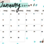 January 2018 Printable Colorful Calendar Free Download Colorful Zone