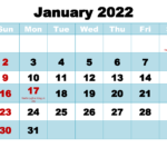 January 2022 Calendar Wallpaper High Resolution