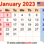 January 2023 Calendar Templates For Word Excel And PDF