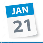 January 21 Calendar Icon Stock Illustration Illustration Of Shadow 