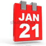 January 21 Calendar On White Background Stock Illustration 501721852