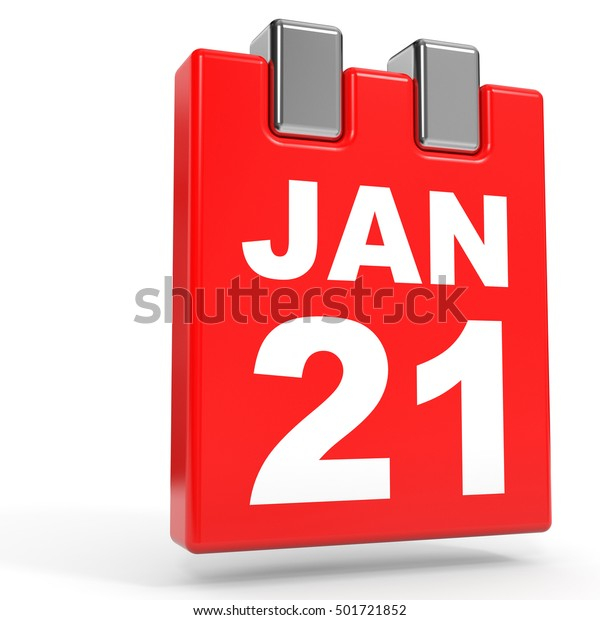 January 21 Calendar On White Background Stock Illustration 501721852