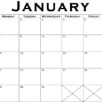 January Blank Calendar Printable Calendars