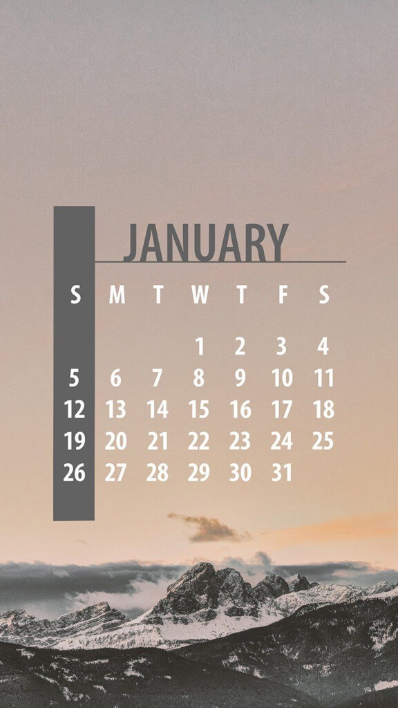 January Calendar IPhone Wallpaper Background In 2020 mit Bildern 