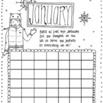 January Christian Calander Worksheet Object Lessons Children s 