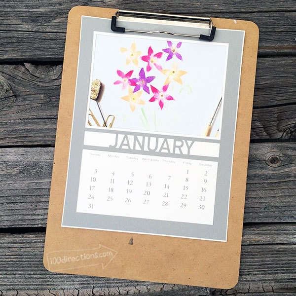 January DIY Calendar With Your Cricut 100 Directions