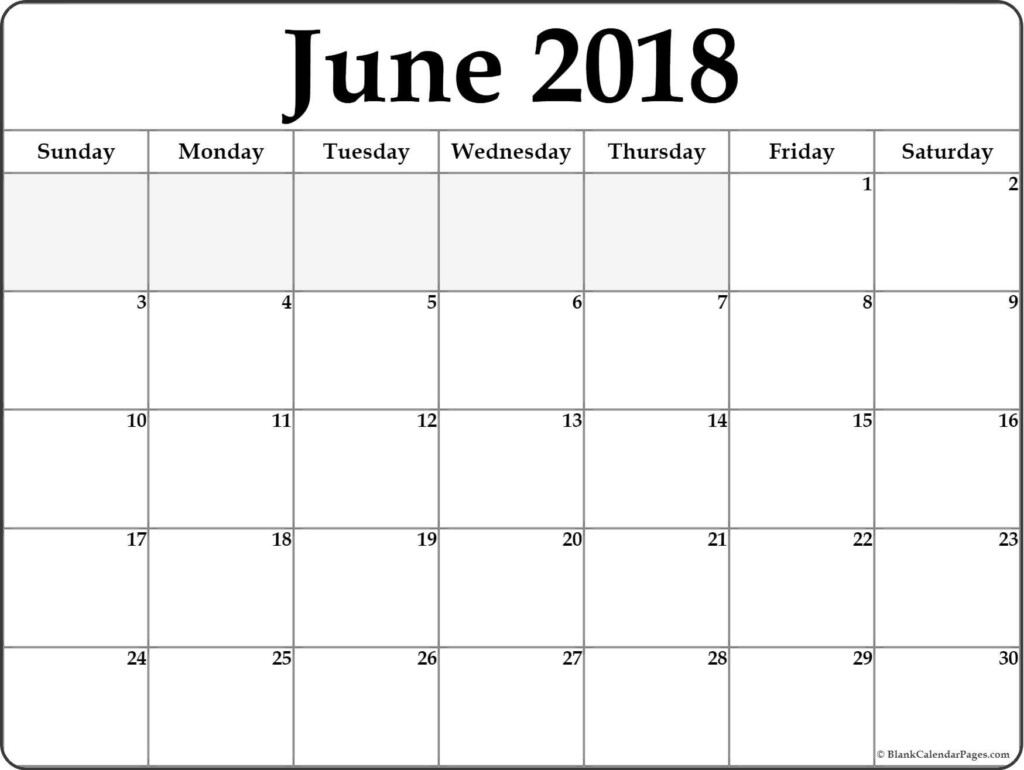 June 2018 Calendar June 2018 Calendar Printable June printable 