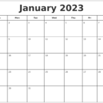 March 2023 Calendar Maker