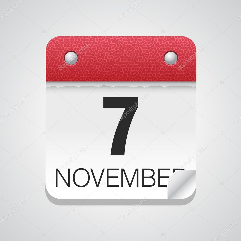 Simple Calendar With November 7 Stock Vector Whitebarbie 71507095