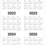Year 2020 2021 2022 2023 2024 2025 Calendar Vector Design 2021